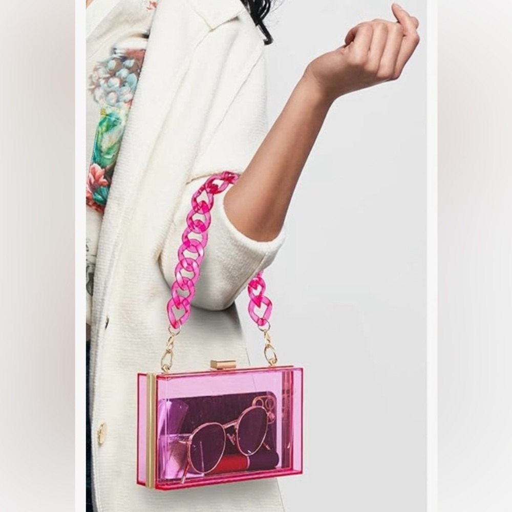 Chic Pink Acrylic Handbag